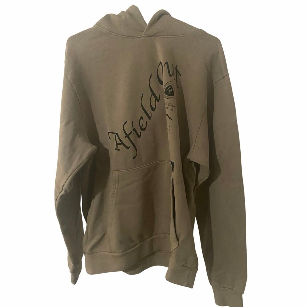 Afield Out Hoodie Men's Medium Tan Devils Tower Mountaineering Sweatshirt NWT